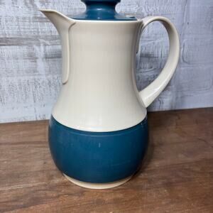Vintage THERMOS Coffee Butler Blue And Tan Model 570 West Germany